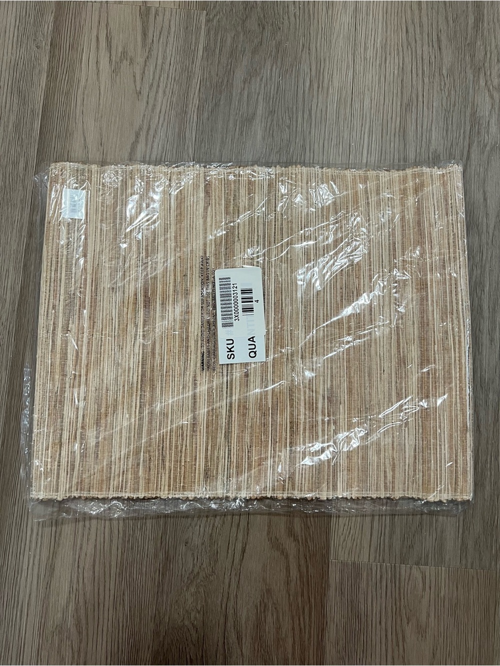 TAG Natural Water Hyacinth Placemat 14x18 Set of 4 Woven Table Mats NIP